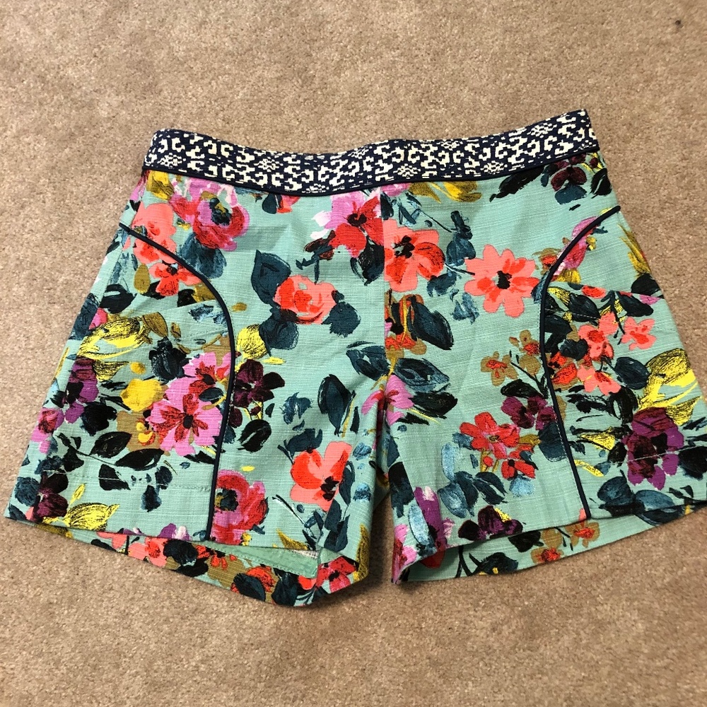Anthropologie Cartonnier Floral Shorts